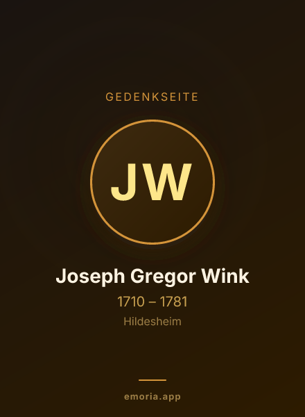 Gedenkportrait von Joseph Gregor Wink