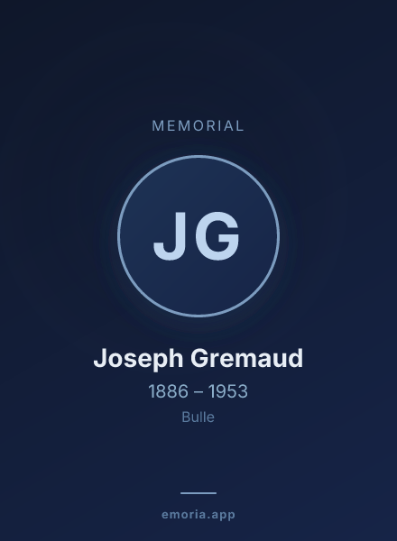 Memorial portrait of Joseph Gremaud