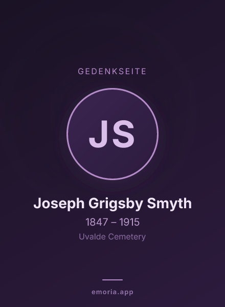 Gedenkportrait von Joseph Grigsby Smyth