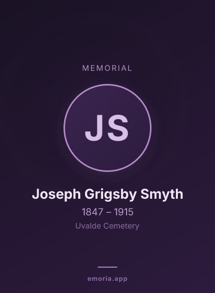 Memorial portrait of Joseph Grigsby Smyth