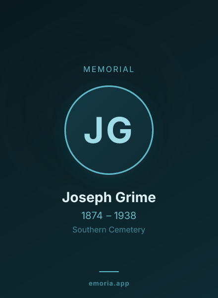 Memorial portrait of Joseph Grime