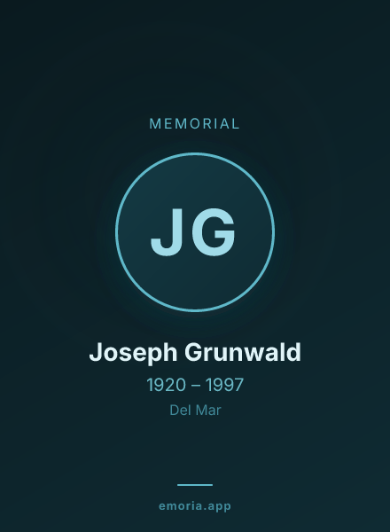 Memorial portrait of Joseph Grunwald