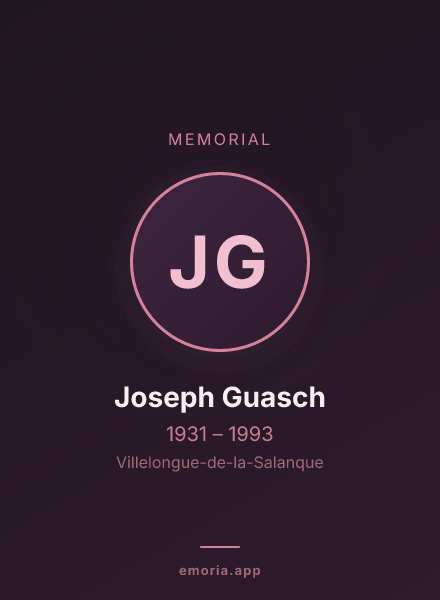 Memorial portrait of Joseph Guasch