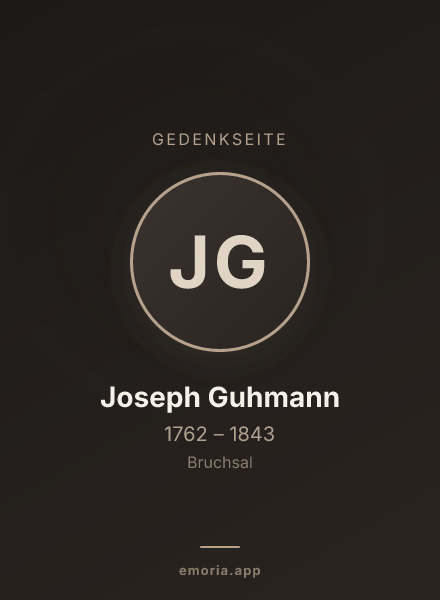 Gedenkportrait von Joseph Guhmann