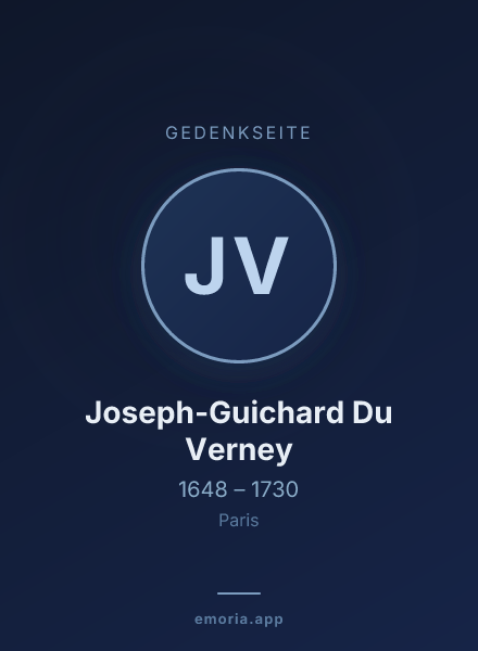 Gedenkportrait von Joseph-Guichard Du Verney
