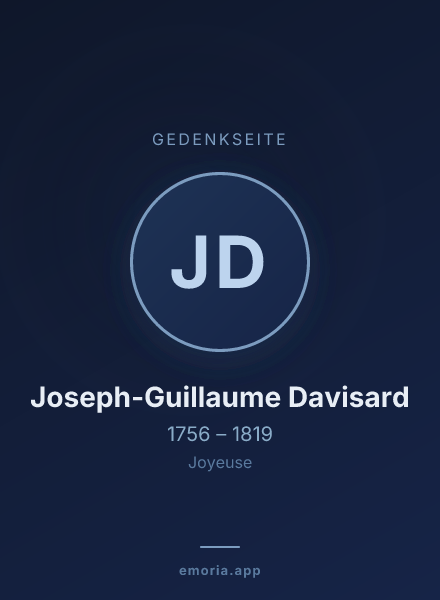 Gedenkportrait von Joseph-Guillaume Davisard