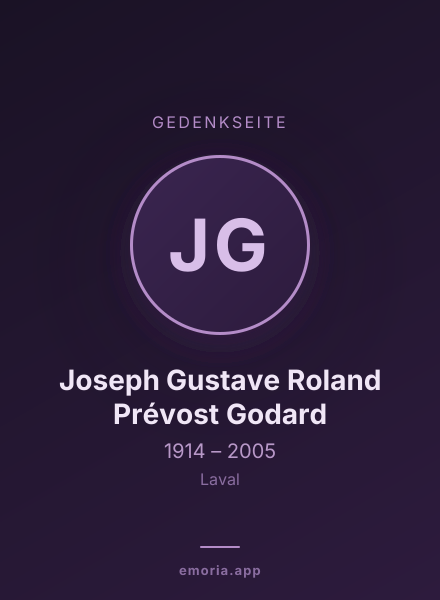 Gedenkportrait von Joseph Gustave Roland Prévost Godard