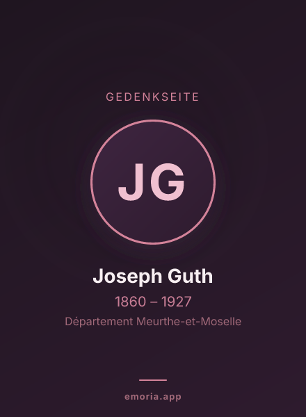 Gedenkportrait von Joseph Guth