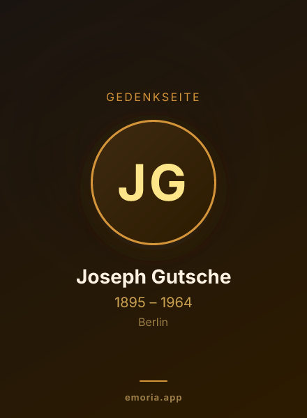 Gedenkportrait von Joseph Gutsche