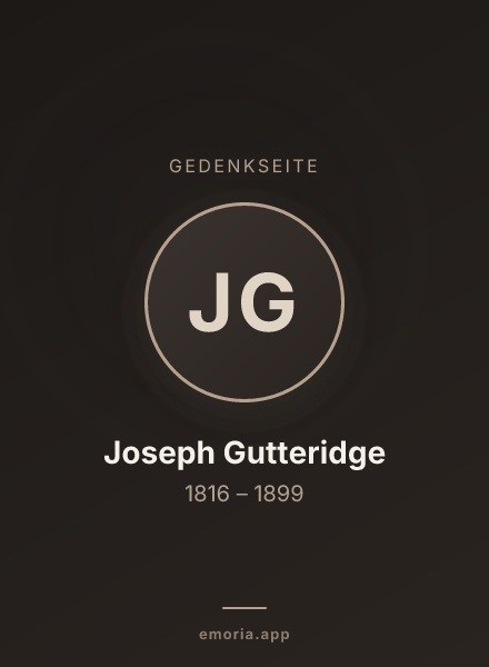Gedenkportrait von Joseph Gutteridge
