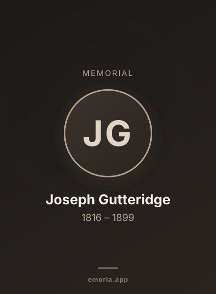 Memorial portrait of Joseph Gutteridge