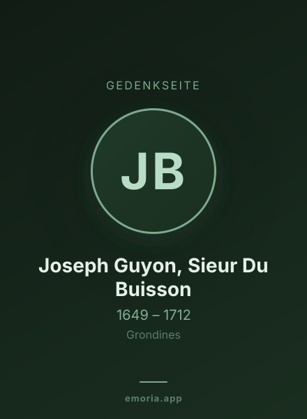 Gedenkportrait von Joseph Guyon, Sieur Du Buisson