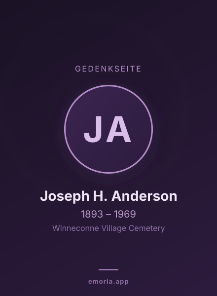Gedenkportrait von Joseph H. Anderson