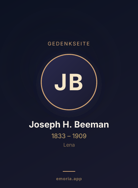 Gedenkportrait von Joseph H. Beeman