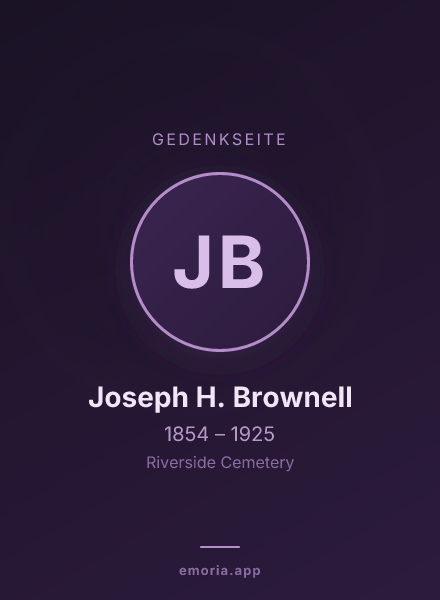 Gedenkportrait von Joseph H. Brownell