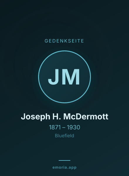 Gedenkportrait von Joseph H. McDermott