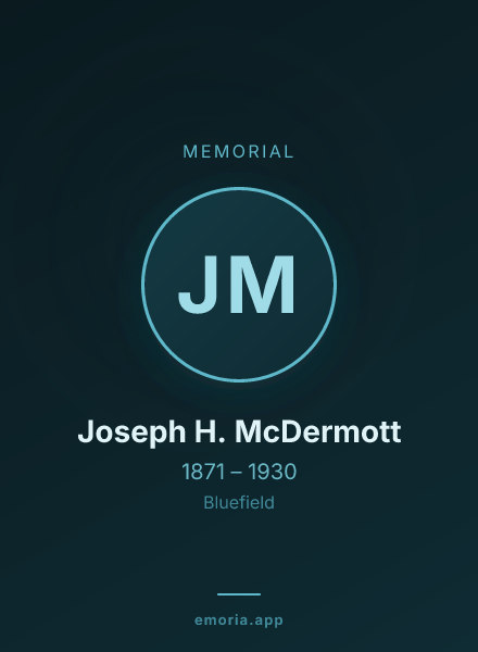 Memorial portrait of Joseph H. McDermott