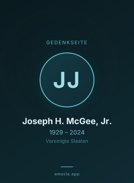 Gedenkportrait von Joseph H. McGee, Jr.