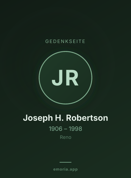 Gedenkportrait von Joseph H. Robertson
