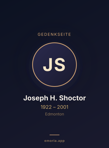 Gedenkportrait von Joseph H. Shoctor
