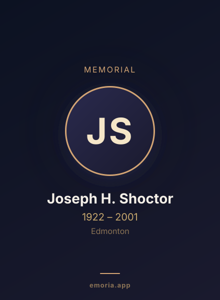 Memorial portrait of Joseph H. Shoctor