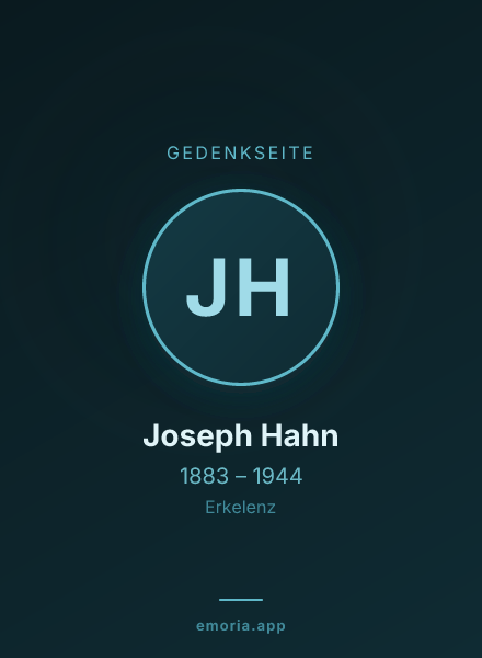 Gedenkportrait von Joseph Hahn