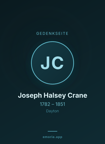Gedenkportrait von Joseph Halsey Crane