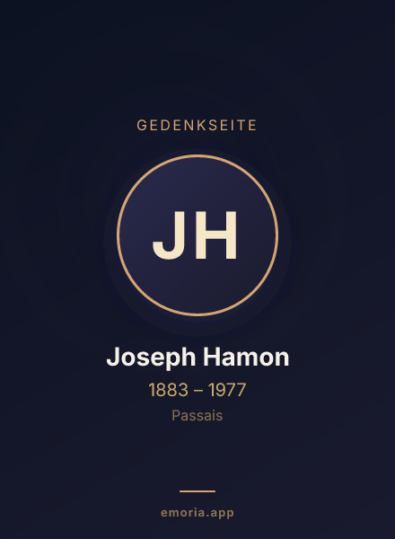 Gedenkportrait von Joseph Hamon