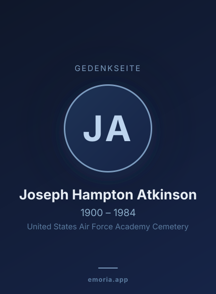 Gedenkportrait von Joseph Hampton Atkinson