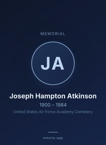 Memorial portrait of Joseph Hampton Atkinson