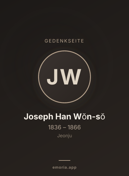 Gedenkportrait von Joseph Han Wŏn-sŏ