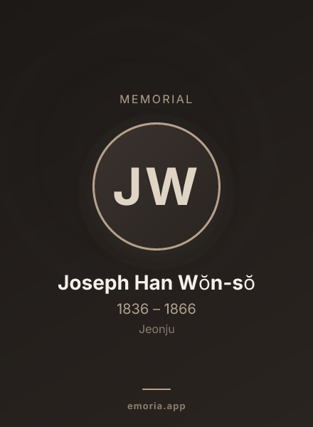 Memorial portrait of Joseph Han Wŏn-sŏ