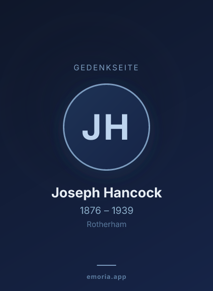 Gedenkportrait von Joseph Hancock