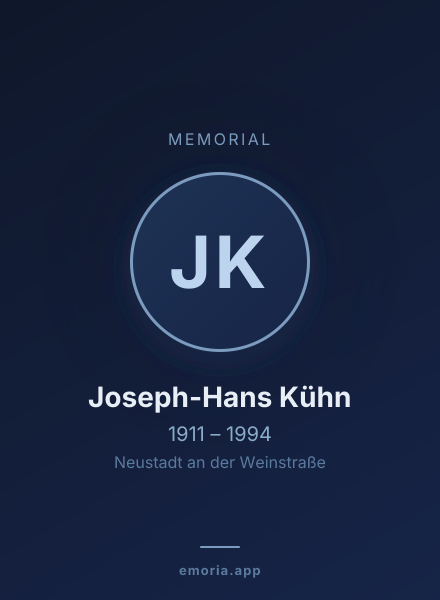 Memorial portrait of Joseph-Hans Kühn