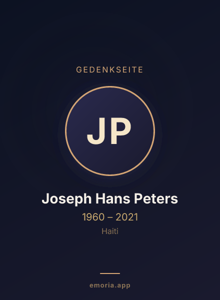 Gedenkportrait von Joseph Hans Peters