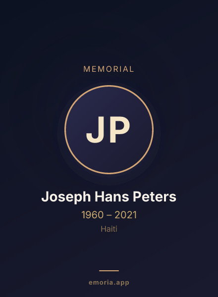 Memorial portrait of Joseph Hans Peters