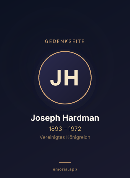 Gedenkportrait von Joseph Hardman