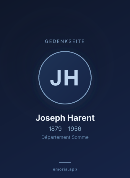 Gedenkportrait von Joseph Harent