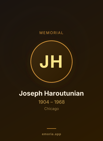 Memorial portrait of Joseph Haroutunian