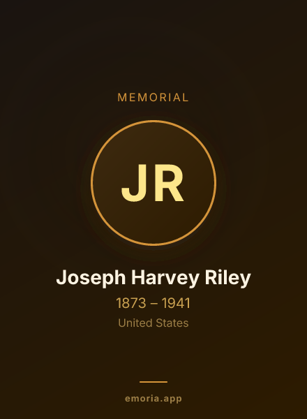 Memorial portrait of Joseph Harvey Riley