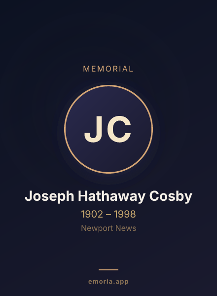 Memorial portrait of Joseph Hathaway Cosby