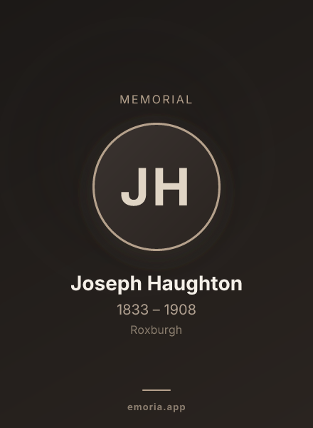 Memorial portrait of Joseph Haughton