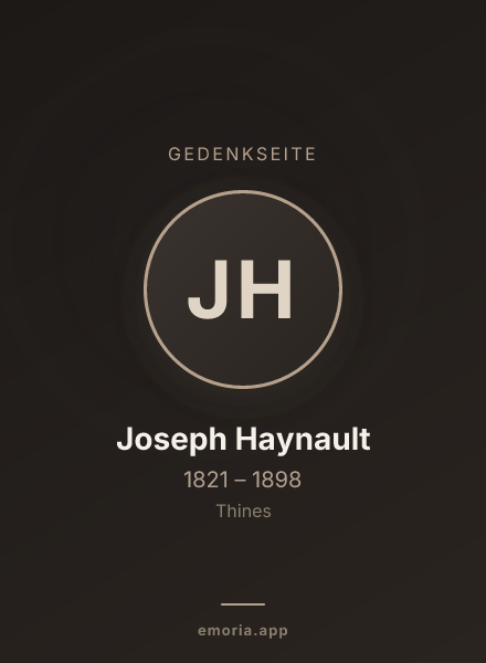 Gedenkportrait von Joseph Haynault
