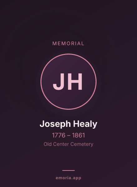 Memorial portrait of Joseph Healy