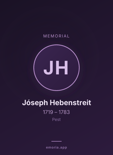 Memorial portrait of Jóseph Hebenstreit