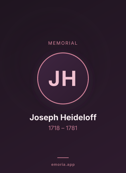 Memorial portrait of Joseph Heideloff