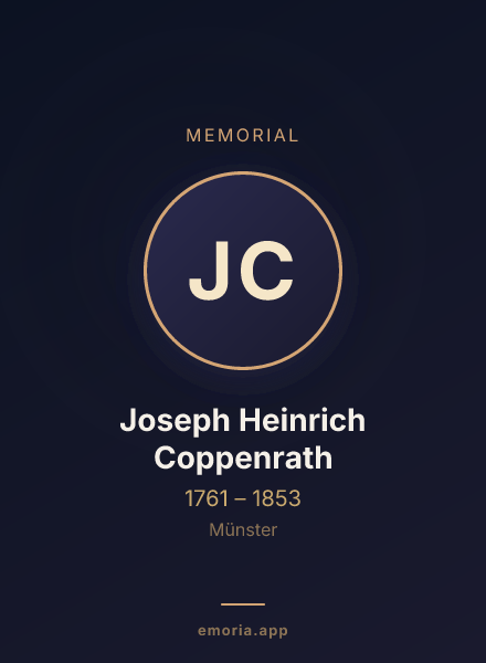 Memorial portrait of Joseph Heinrich Coppenrath