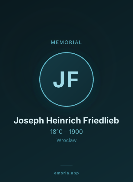 Memorial portrait of Joseph Heinrich Friedlieb
