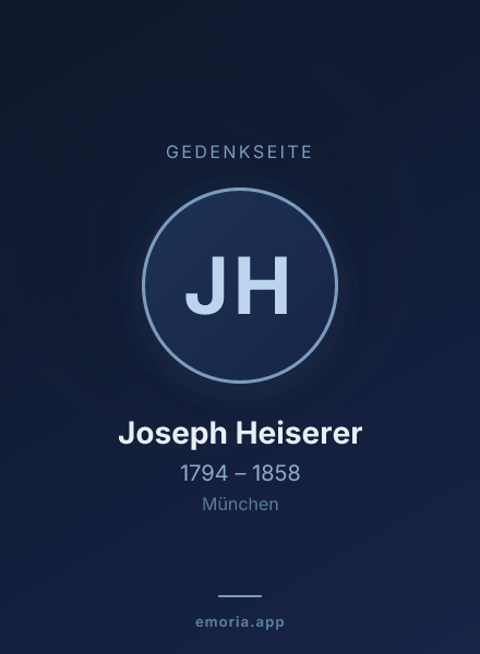 Gedenkportrait von Joseph Heiserer