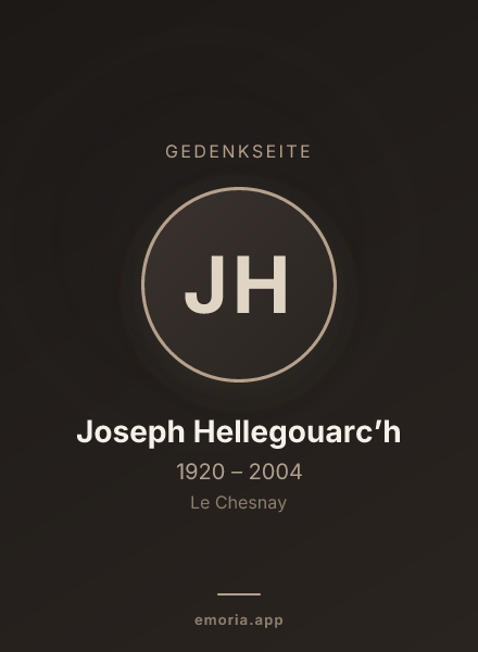 Gedenkportrait von Joseph Hellegouarc’h